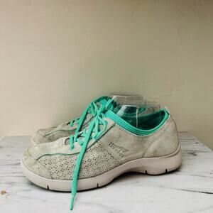 Dansko Elise Gray And Turquoise Sneakers Women’s Size 9.5